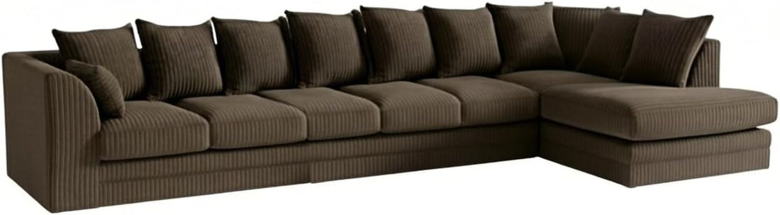 Dylan Jumbo Cord L Shape 7 Seater Left and Right Hand Corner Sofa