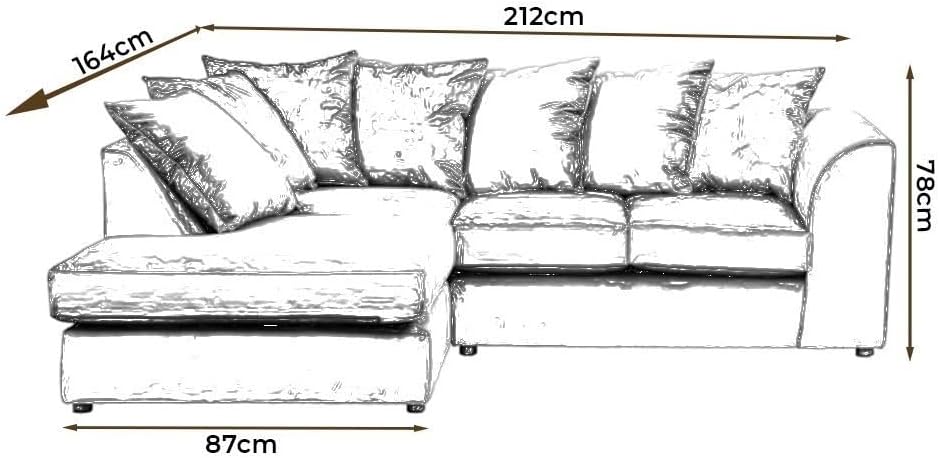 Dylan Jumbo Cord L shape 4 seater sofa