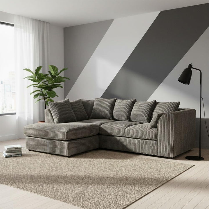 Dylan Jumbo Cord L shape 4 seater sofa