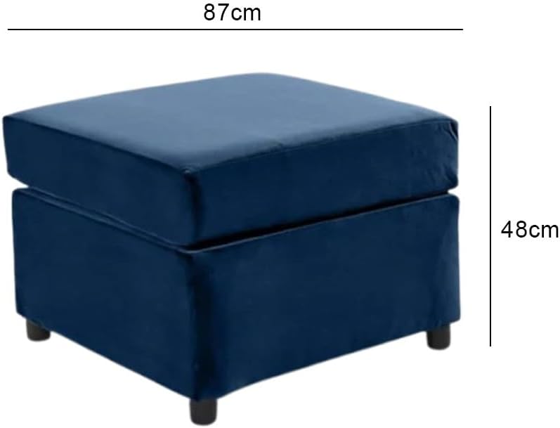 Dylan Plush Velvet L Shape 4 Seater Corner Sofa (Blue)