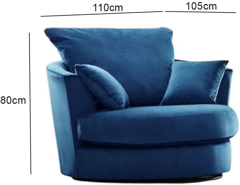 Dylan Plush Velvet L Shape 4 Seater Corner Sofa (Blue)