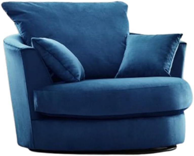 Dylan Plush Velvet L Shape 4 Seater Corner Sofa (Blue)