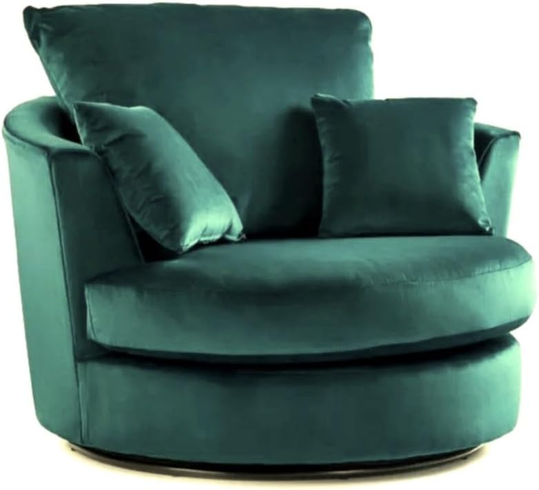 Dylan Plush Velvet L Shape 4 Seater Corner Sofa (Green)