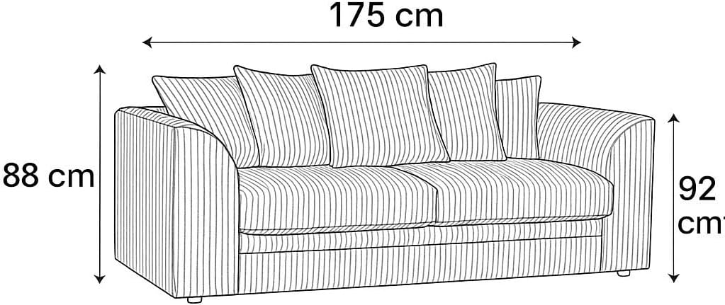 Dylan Plush Velvet L Shape 4 Seater Corner Sofa (Black)