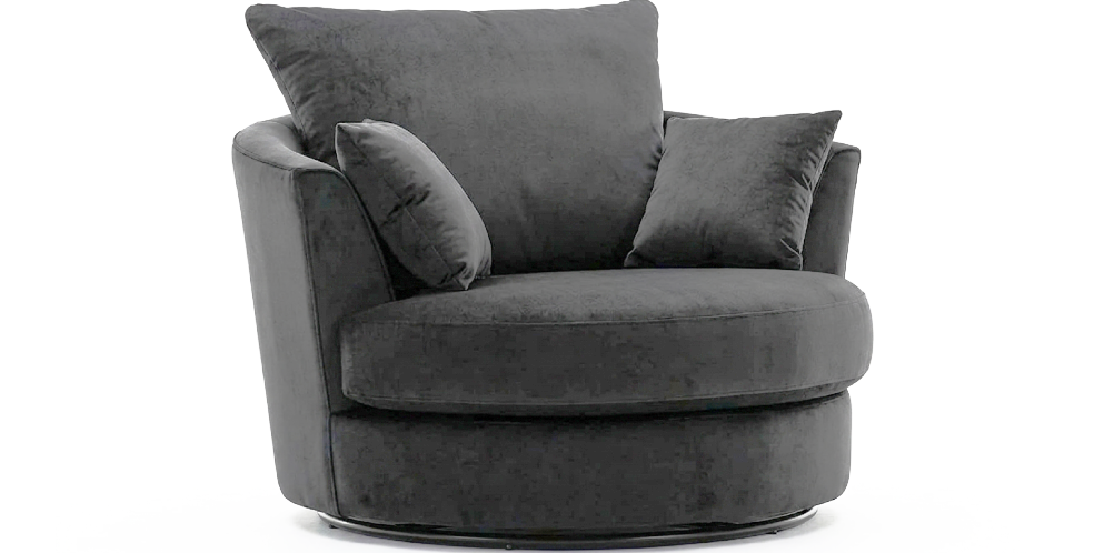 Dylan Plush Velvet L Shape 4 Seater Corner Sofa (Grey)