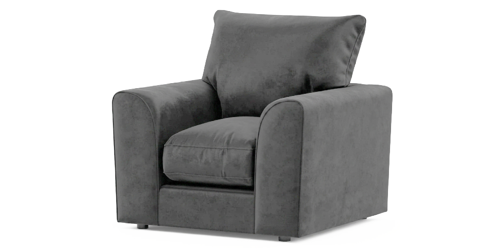 Dylan Plush Velvet L Shape 4 Seater Corner Sofa (Grey)