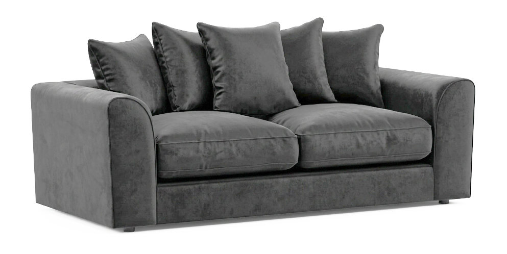 Dylan Plush Velvet L Shape 4 Seater Corner Sofa (Grey)