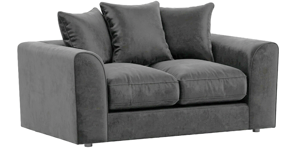 Dylan Plush Velvet L Shape 4 Seater Corner Sofa (Grey)