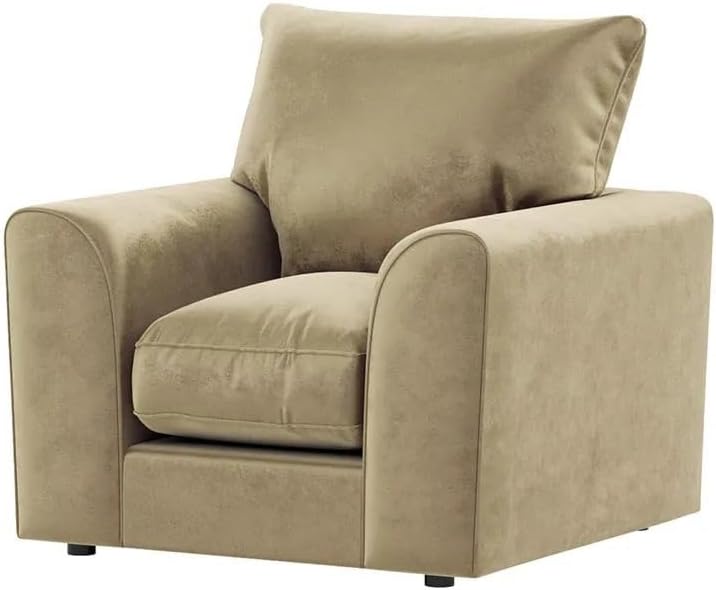 Dylan Plush Velvet L Shape 4 Seater Corner Sofa (Mink)
