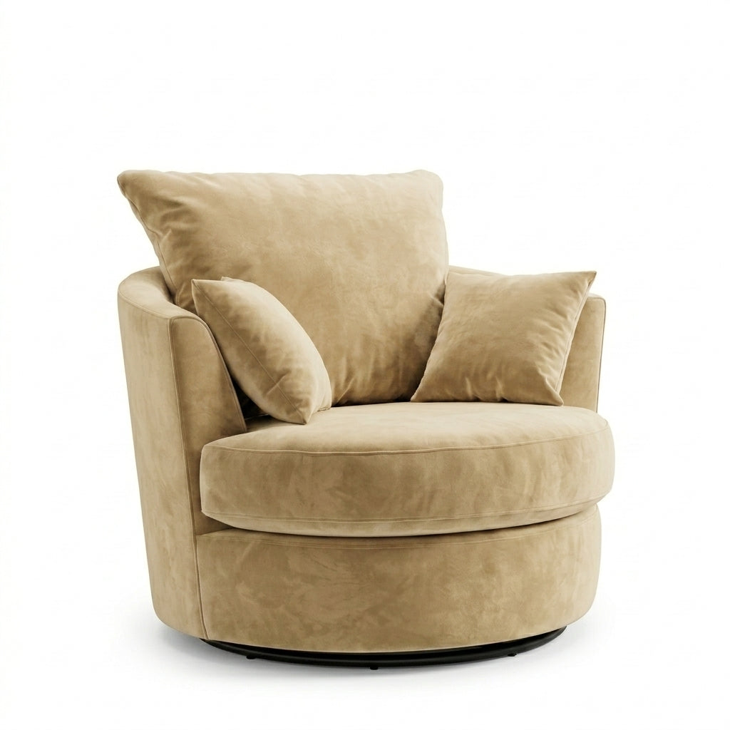 Dylan Plush Velvet L Shape 4 Seater Corner Sofa (Mink)