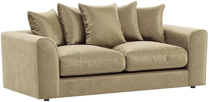 Dylan Plush Velvet L Shape 4 Seater Corner Sofa (Mink)