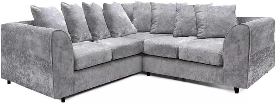 Dylan dual arm 5 seater 2c2 Alaska Corner Sofa (Light Grey, Dark Grey)
