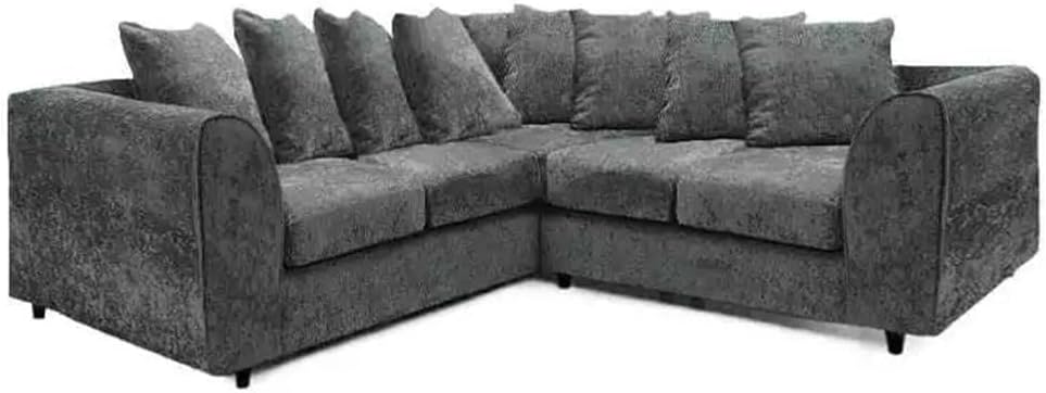 Dylan dual arm 5 seater 2c2 Alaska Corner Sofa (Light Grey, Dark Grey)