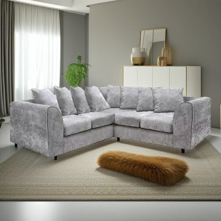 Dylan dual arm 5 seater 2c2 Alaska Corner Sofa (Light Grey, Dark Grey)