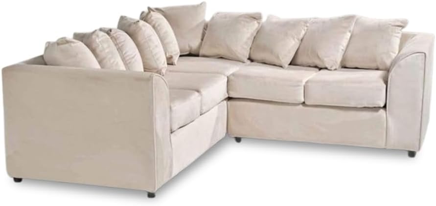 Dylan dual arm 5 seater 2c2 Plush Velvet Scatter Back Corner Sofa