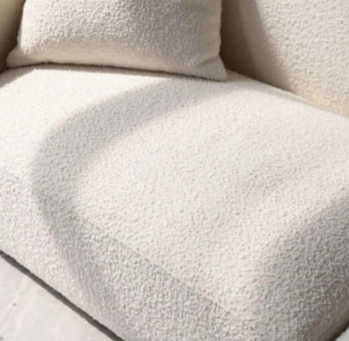 Dylan dual arm 5 seater 2c2 Teddy Boucle Corner Sofa (Cream)