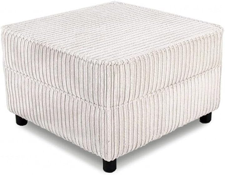Dylan dual arm Jumbo Cord 5 seater 2c2 Corner Sofa (Cream)