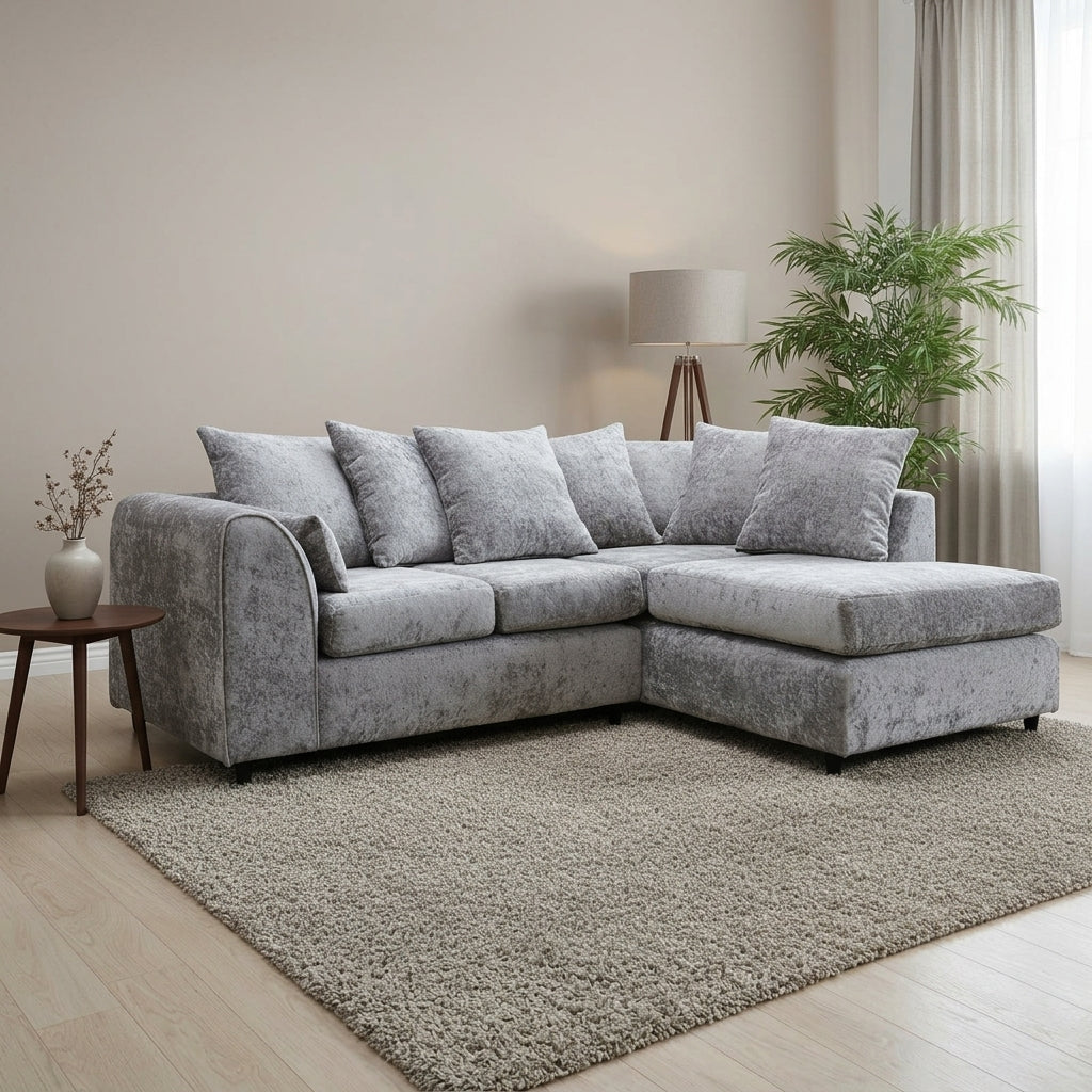 Dylan Alaska L Shape 4 Seater Corner Sofa (Light Grey)