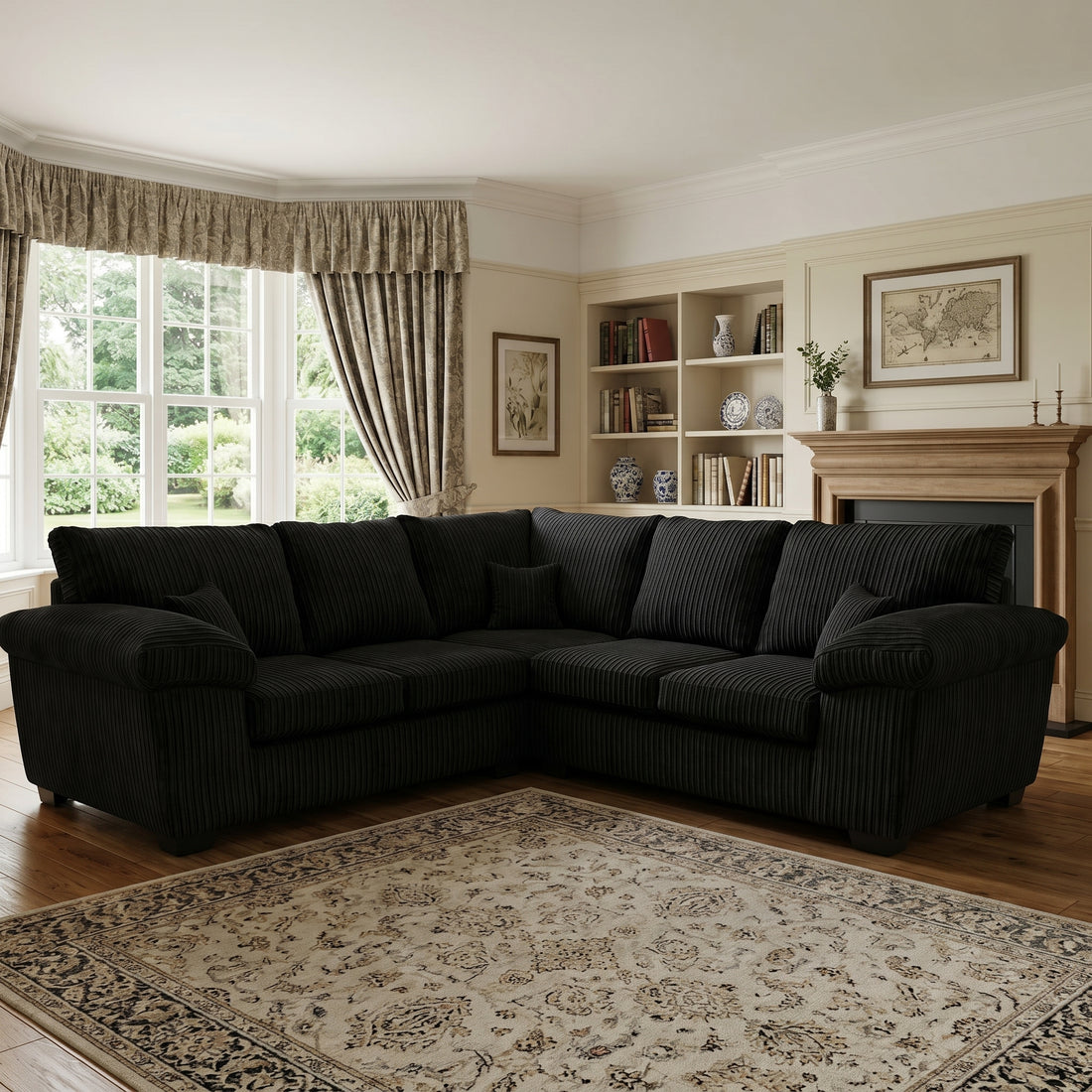 Large 5 Seater Deltaa 2C2 Corner Sofa in Soft Jumbo Cord