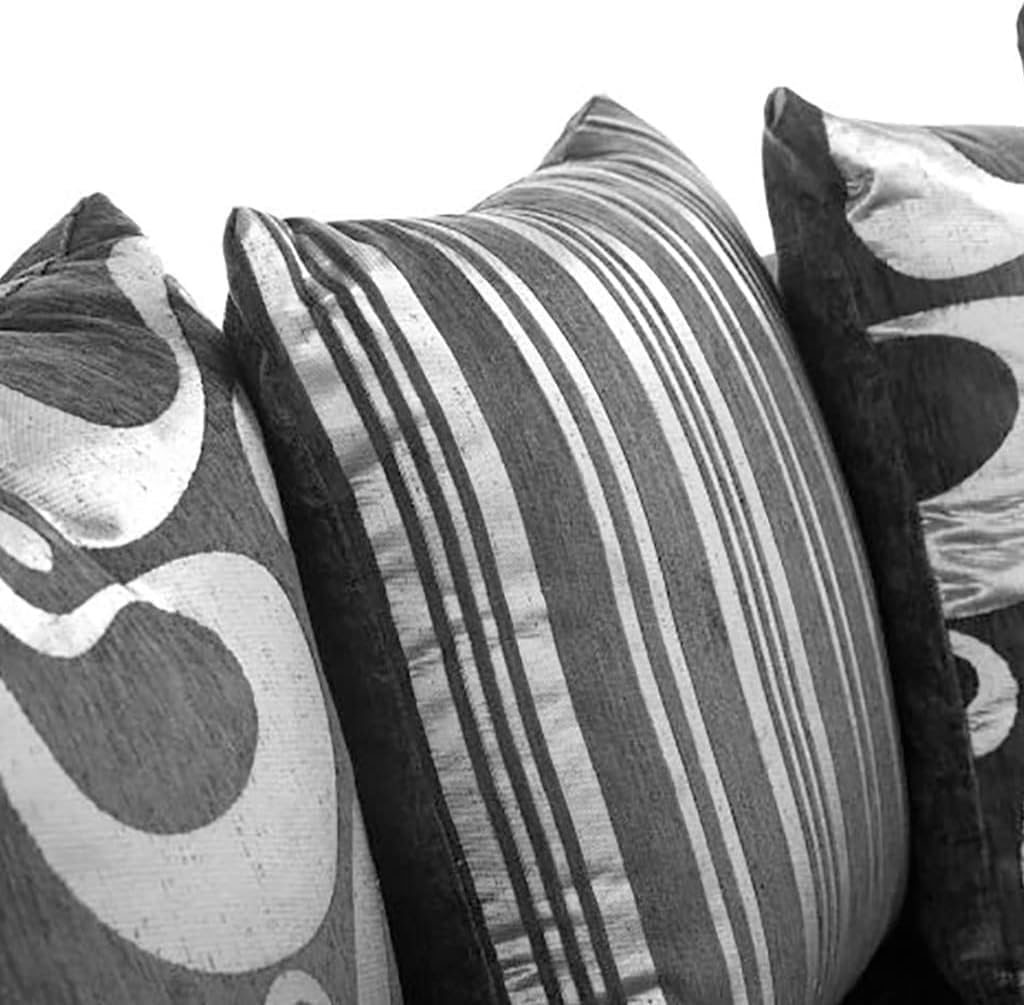 Shannon Dual Arm 5 Seater 2c2 Corner Sofa (Black & Grey)