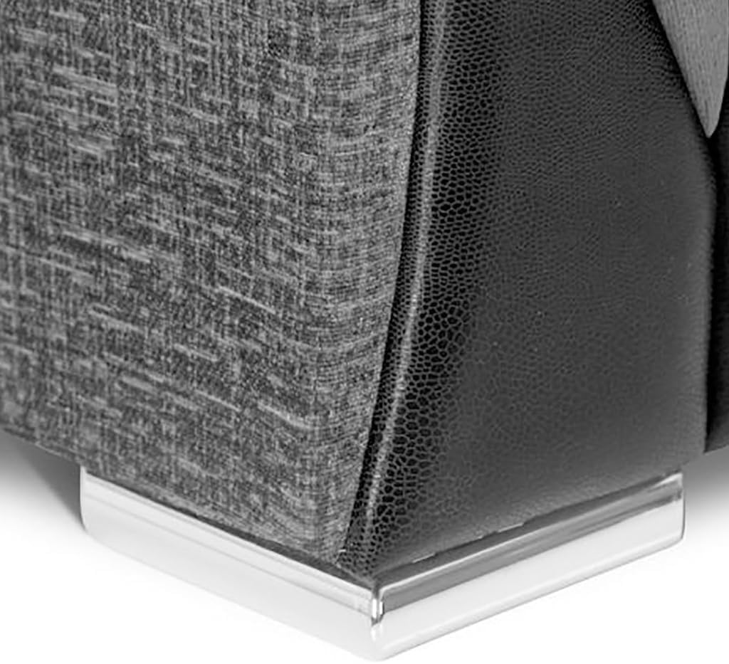 Shannon Dual Arm 5 Seater 2c2 Corner Sofa (Black & Grey)