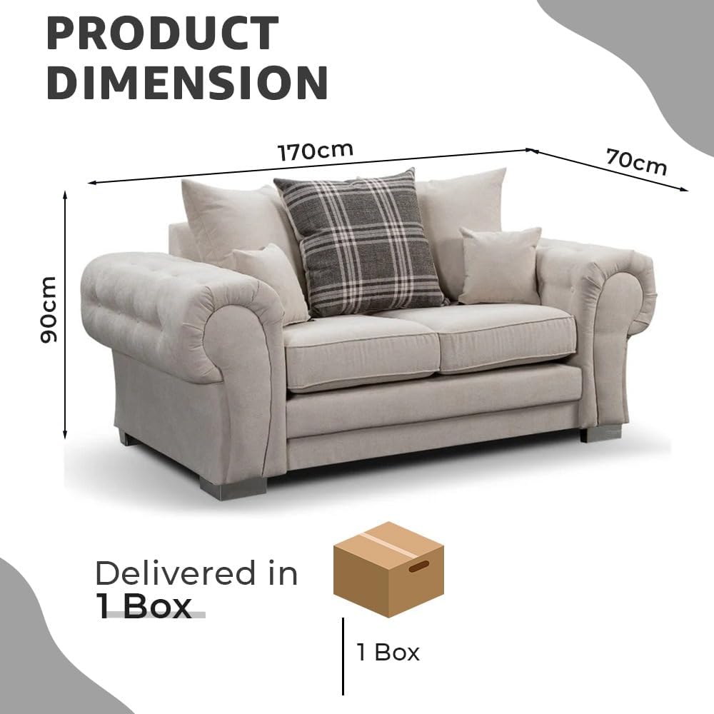 Verona Kensington 3+2+1 Seater / Corner Sofa (Cream)