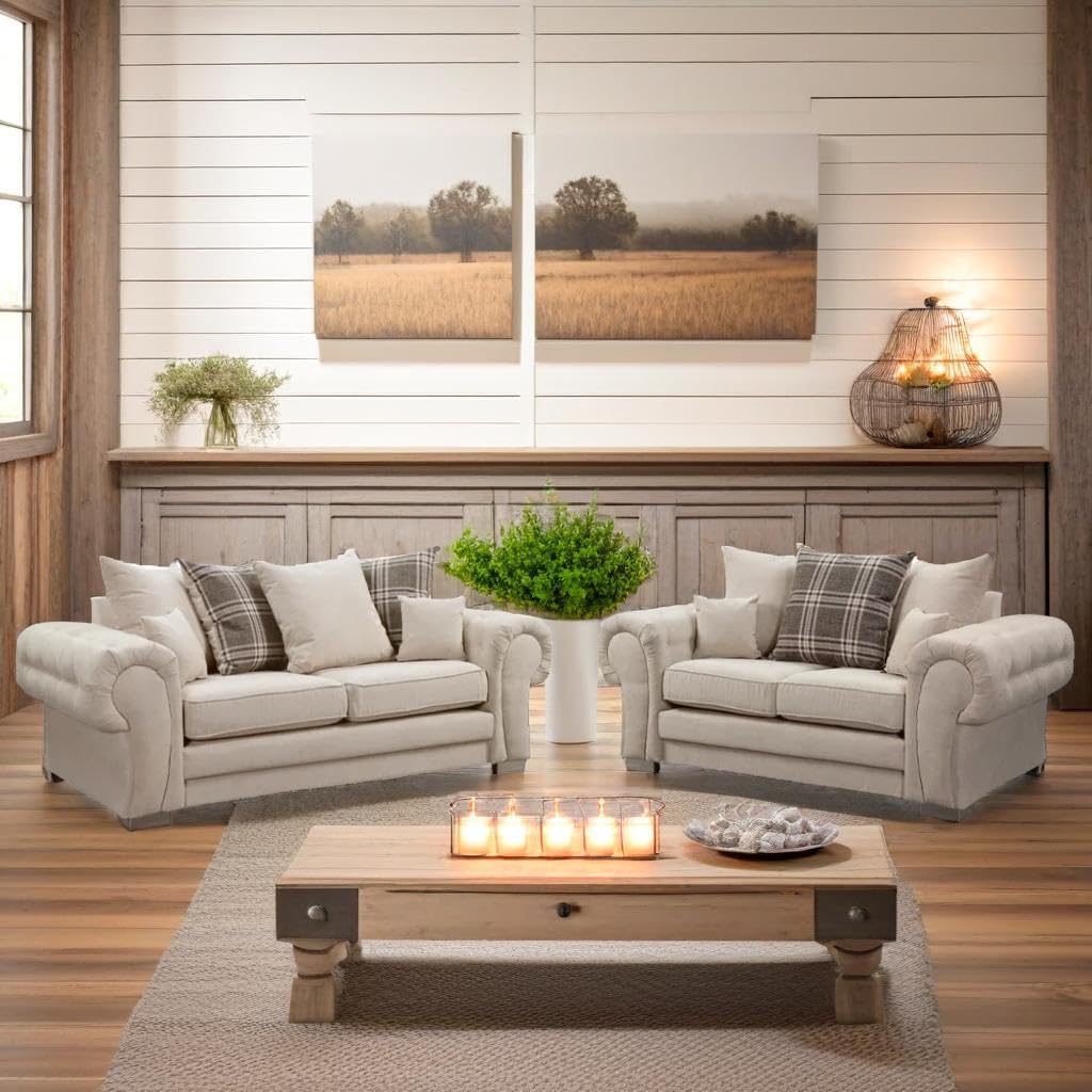 Verona Kensington 3+2+1 Seater / Corner Sofa (Cream)