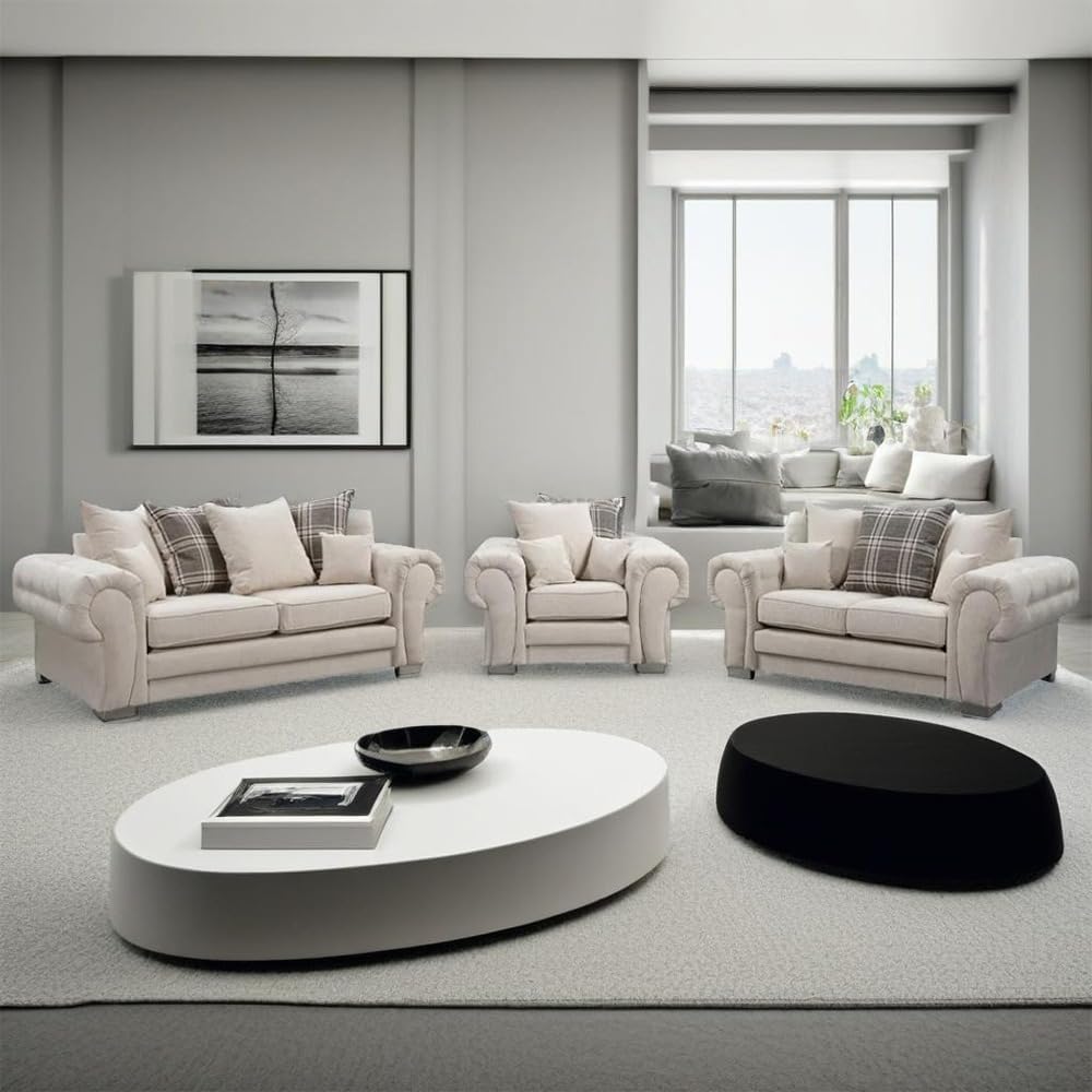 Verona Kensington 3+2+1 Seater / Corner Sofa (Cream)