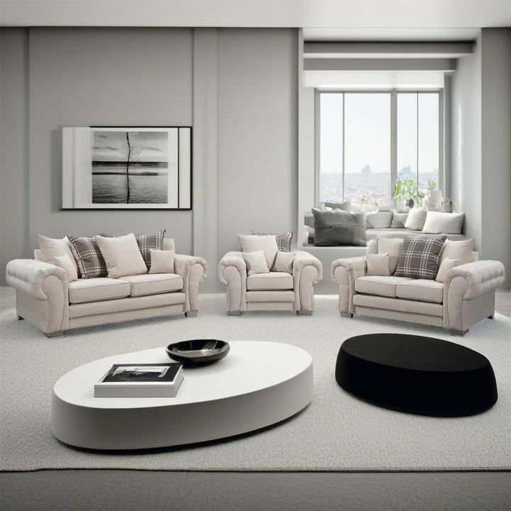 Verona Kensington 3+2+1 Seater / Corner Sofa (Cream)