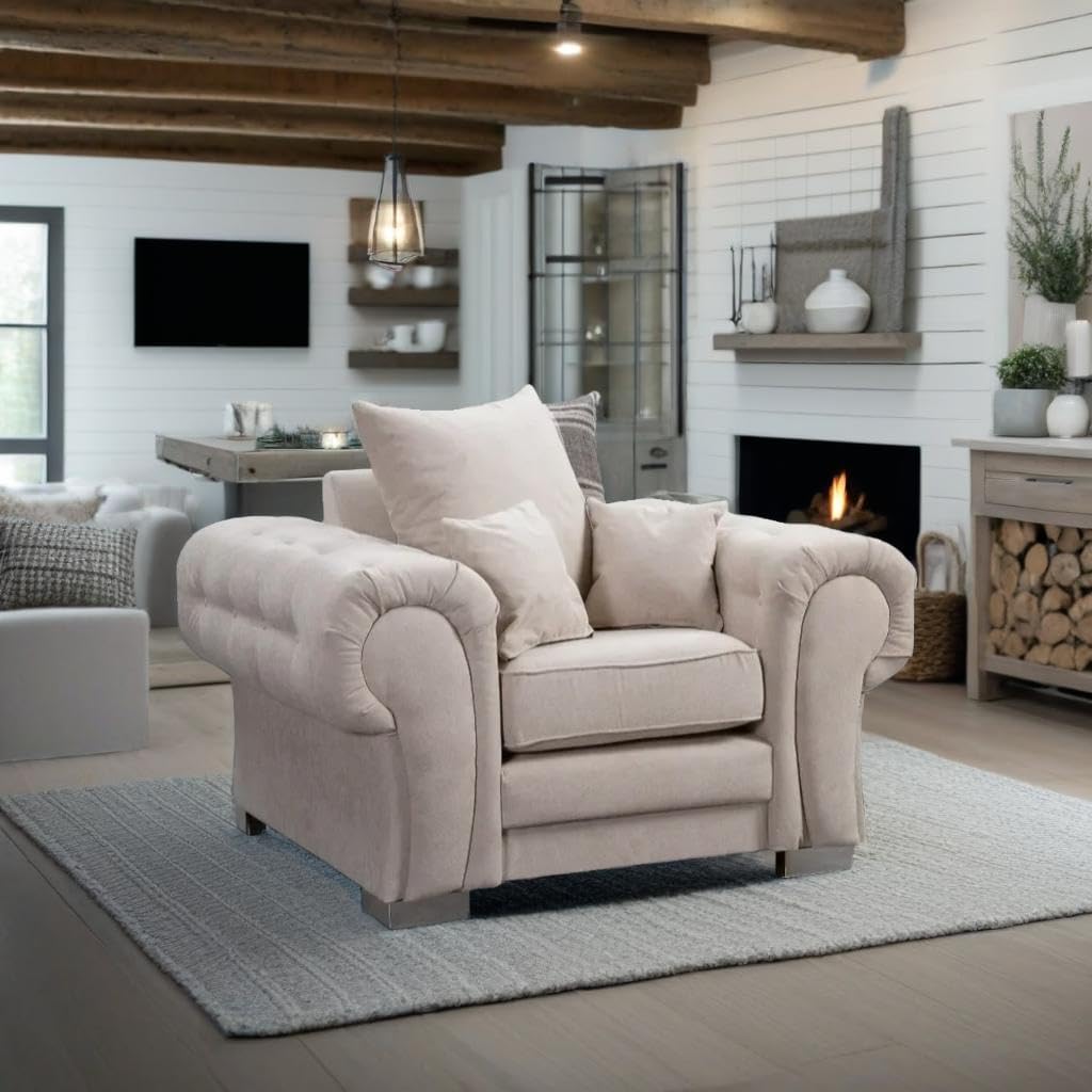 Verona Kensington 3+2+1 Seater / Corner Sofa (Cream)