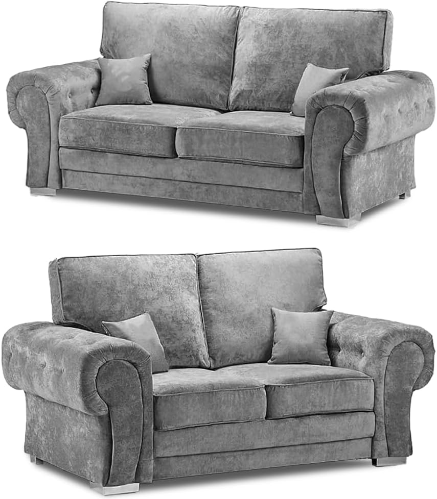 Verona Kensington 3+2 Seater High Back Sofa (Grey)
