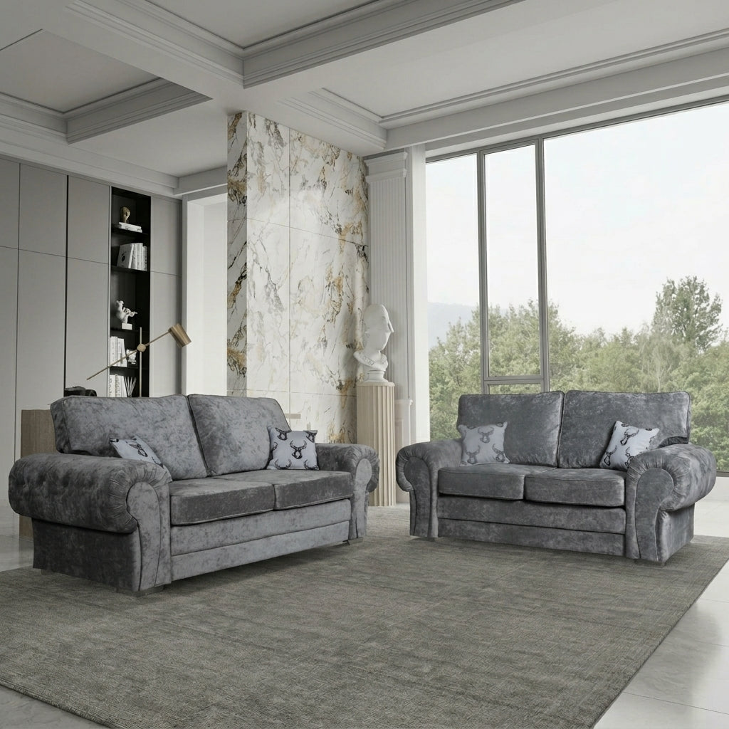 Verona Kensington 3+2 Seater High Back Sofa (Grey)