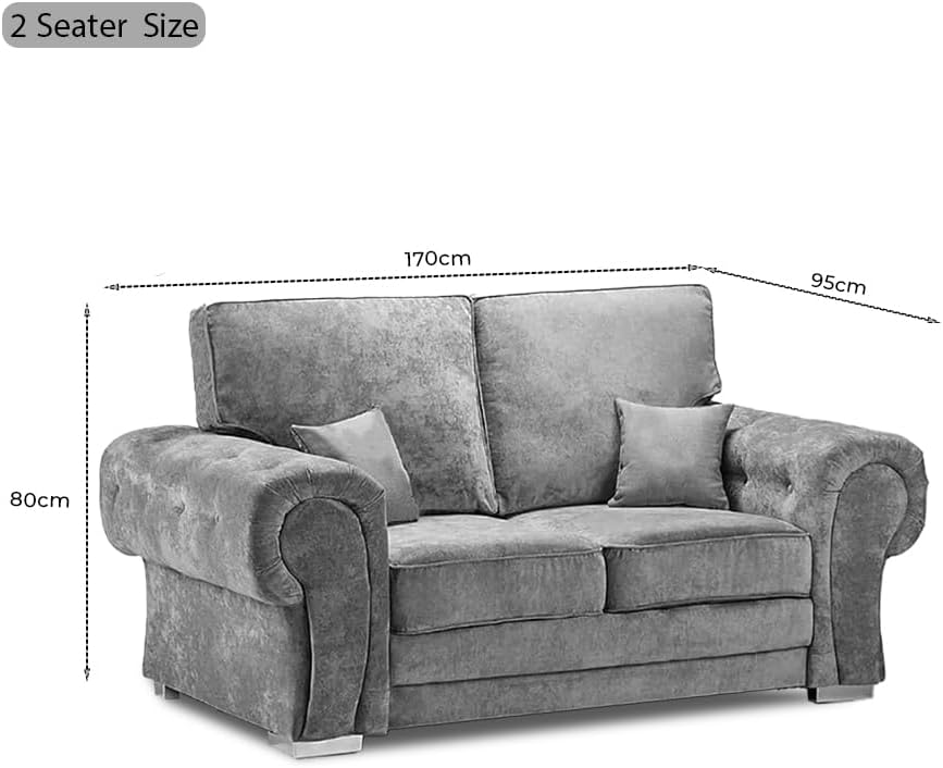Verona Kensington 3+2 Seater High Back Sofa (Grey)