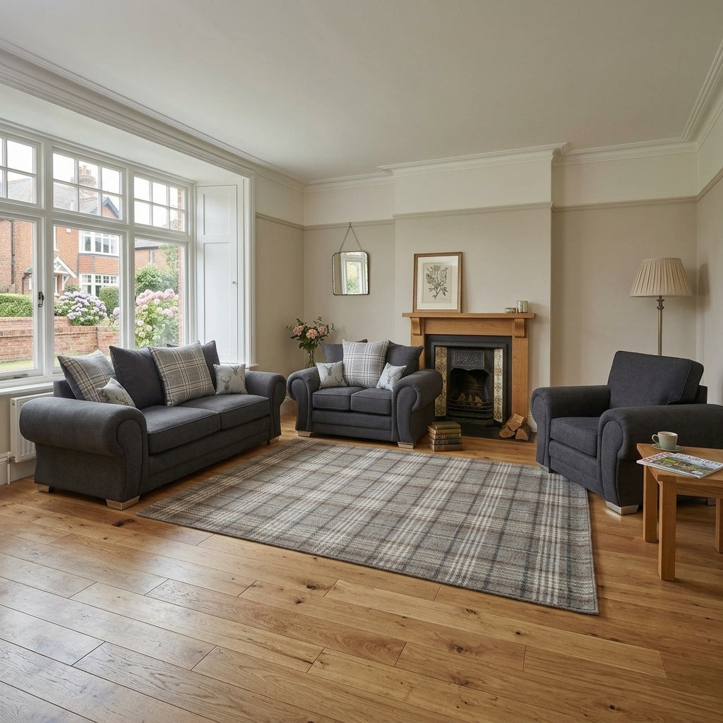 Verona Kensington 3+2+1 Seater / Corner Sofa (Black)