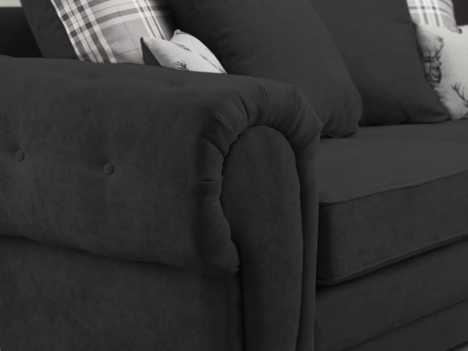 Verona Kensington 3+2+1 Seater / Corner Sofa (Black)