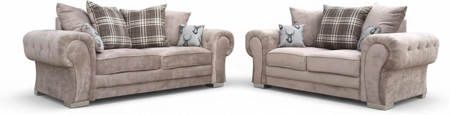 Verona Kensington 3+2+1 Seater / Corner Sofa (Mink)