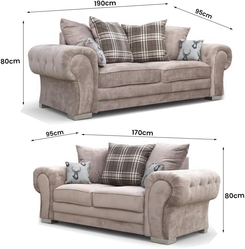 Verona Kensington 3+2+1 Seater / Corner Sofa (Mink)