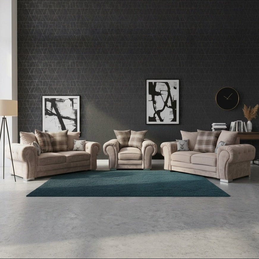 Verona Kensington 3+2+1 Seater / Corner Sofa (Mink)