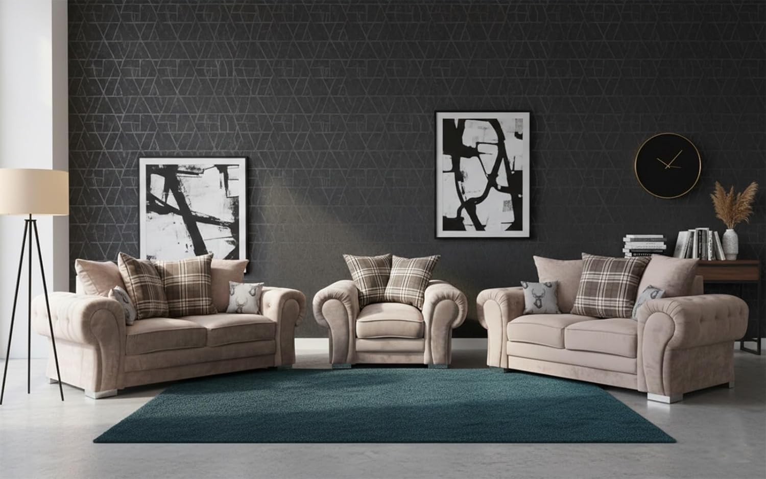 Verona Kensington 3+2+1 Seater / Corner Sofa (Mink)