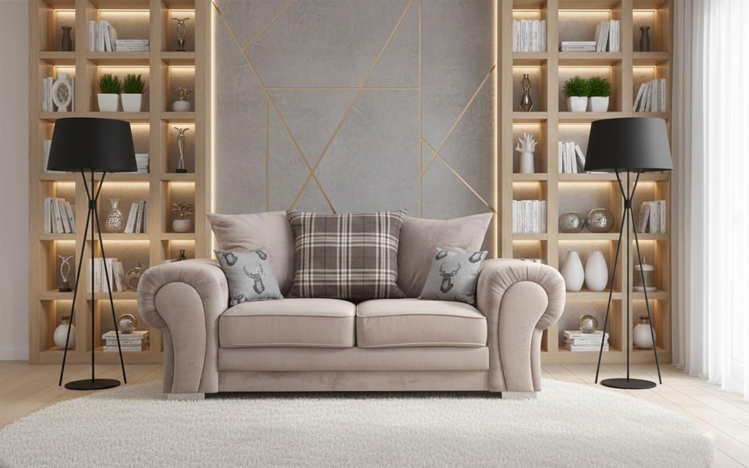 Verona Kensington 3+2+1 Seater / Corner Sofa (Mink)