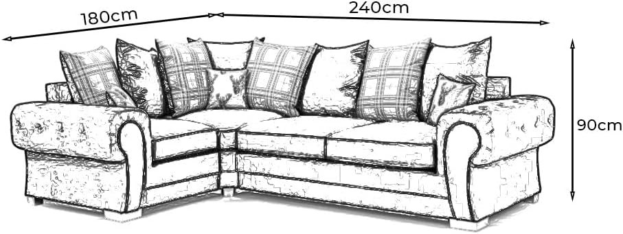 Verona Kensington Dual Arm 4 seater 2c1 Corner sofa