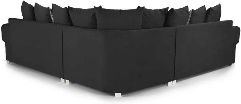 Verona Kensington Dual Arm 5 seater 2c2 Corner sofa (Black)
