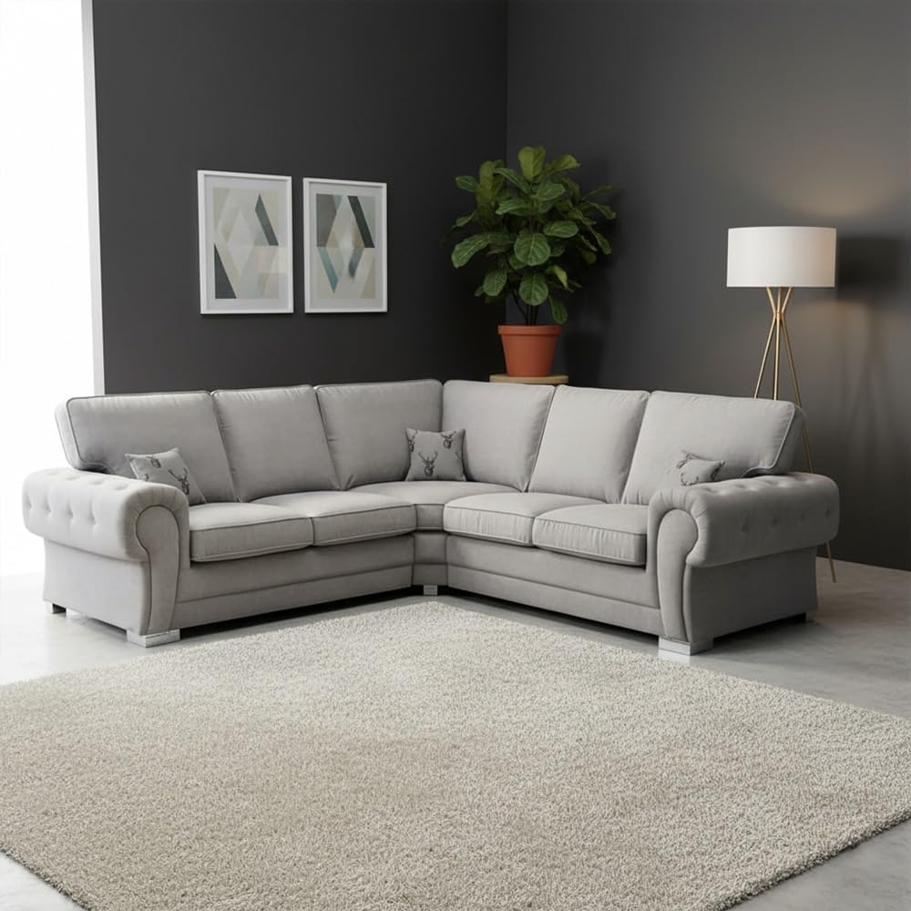 Verona Kensington Dual Arm 5 seater 2c2 Corner sofa (Grey)