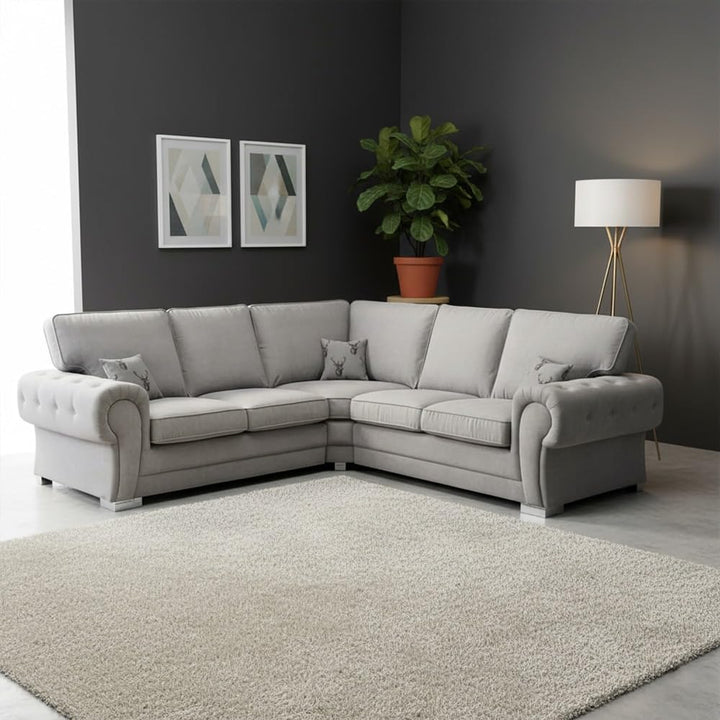 Verona Kensington Dual Arm 5 seater 2c2 Corner sofa (Grey)