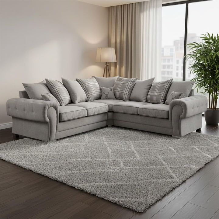 Verona Kensington Dual Arm 5 seater 2c2 Corner sofa (Grey)