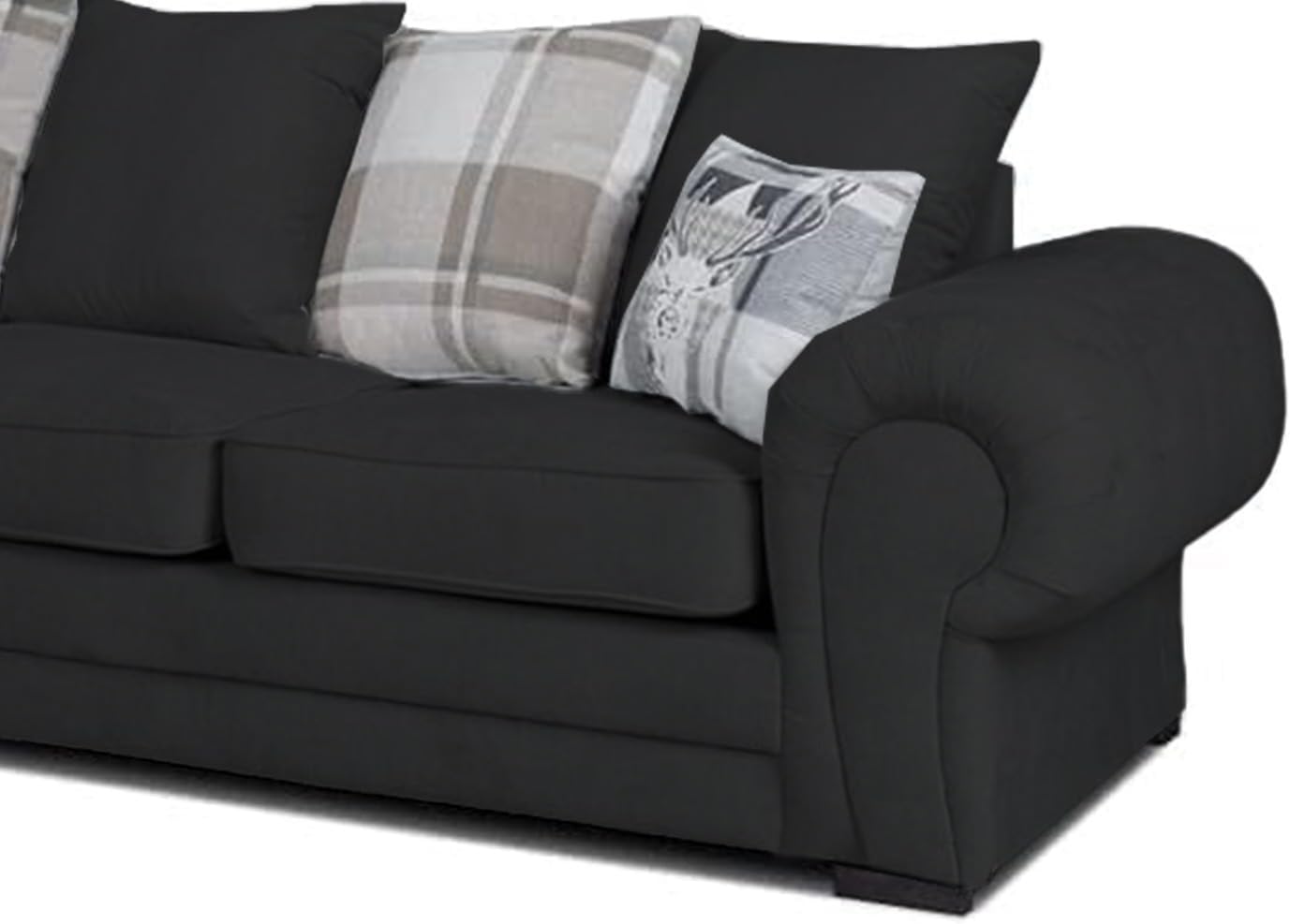 Verona Kensington Dual Arm 6 seater 3c2 Corner sofa (Black)