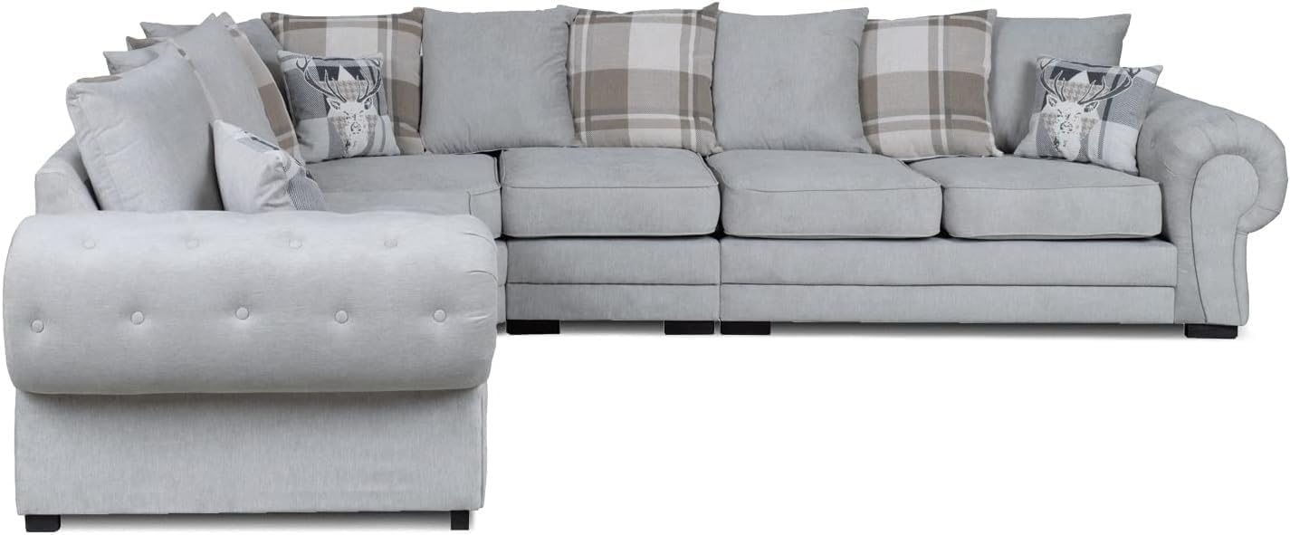 Verona Kensington Dual Arm 6 seater 3c2 Corner sofa (Grey)