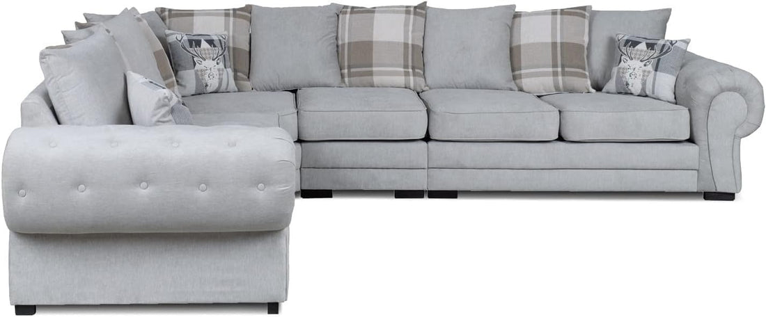 Verona Kensington Dual Arm 6 seater 3c2 Corner sofa (Grey)