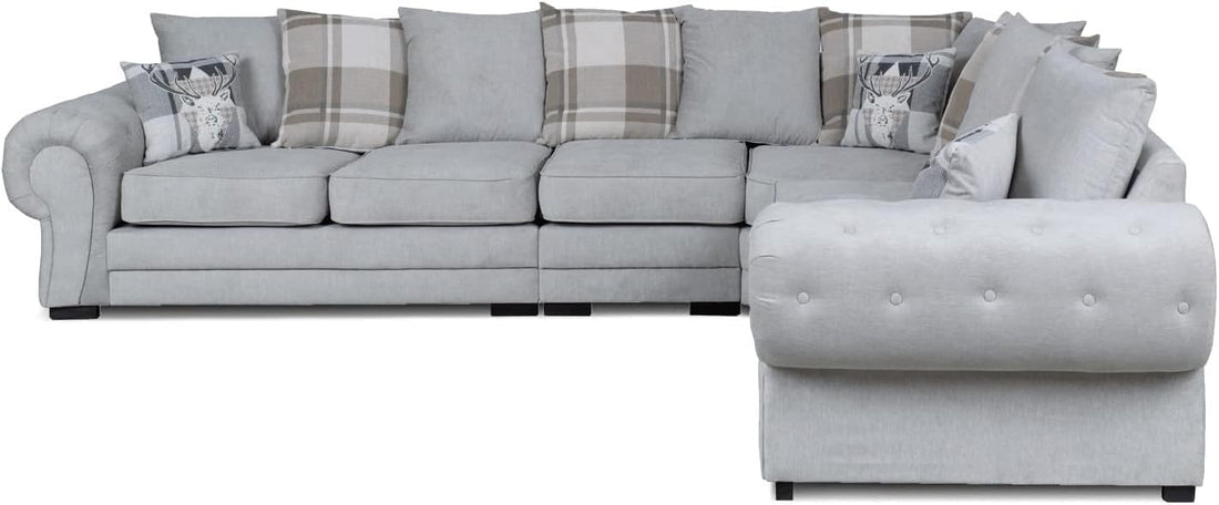 Verona Kensington Dual Arm 6 seater 3c2 Corner sofa (Grey)