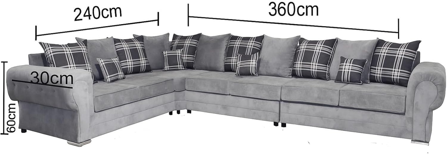 Verona Kensington Dual Arm 7 seater 4c2 Corner sofa